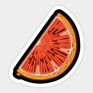 Neon Grapefruit Sticker